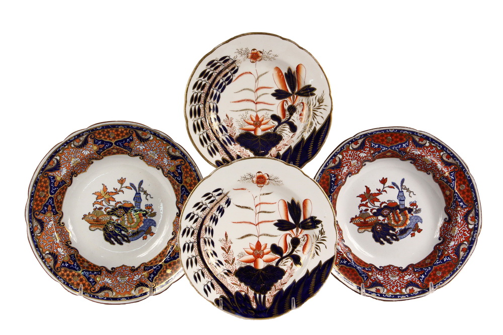 Appraisal: PAIR OF SPODE IRONSTONE - Both in Imari palette including