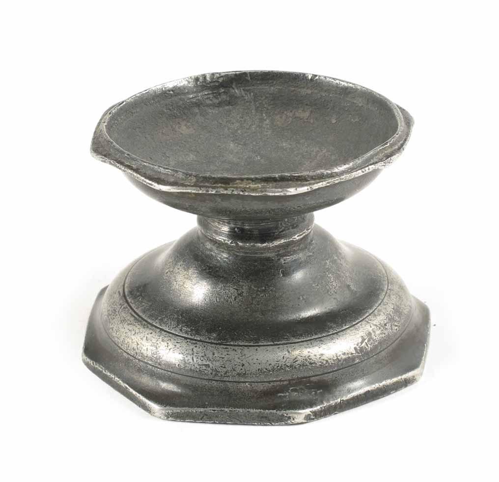 Appraisal: A late th century pewter octagonal salt