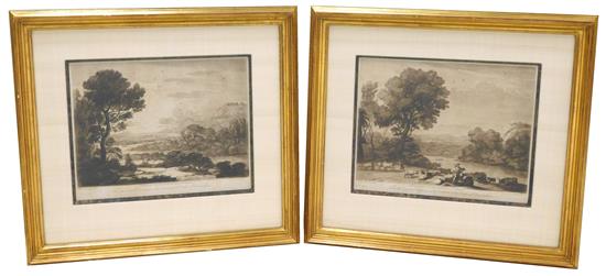 Appraisal: Two th C mezzotints by Richard Ealom British - after