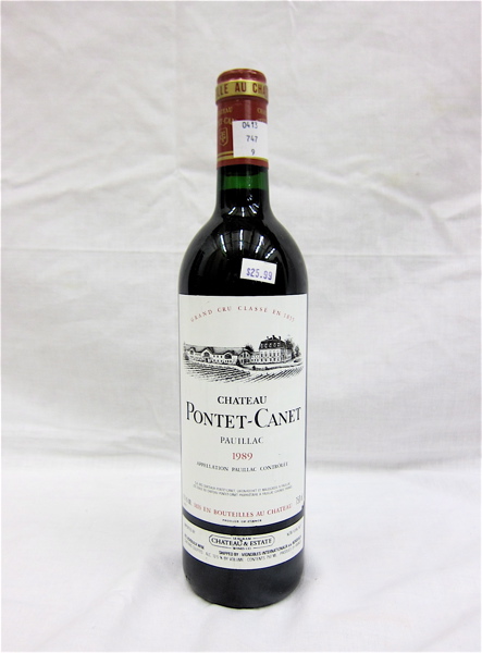 Appraisal: NINE BOTTLES VINTAGE FRENCH RED BORDEAUX Chateau Pontet-Canet Pauillac and