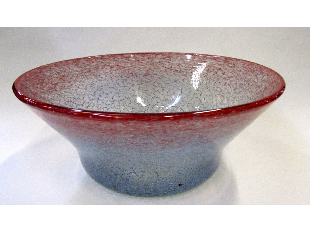 Appraisal: Vasart glass bowl in mottled pink and blue