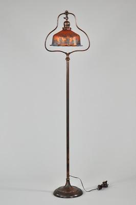 Appraisal: A Handel Floor Lamp with Adjustable Harp and Painted Glass