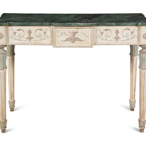 Appraisal: An Italian Painted Console Table Late th Early th Century