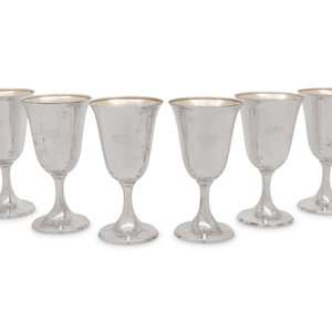 Appraisal: A Set of Six American Silver Goblets International Silver Co