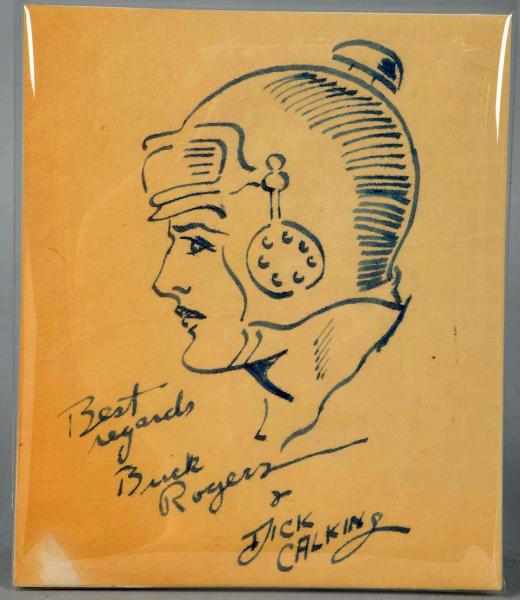 Appraisal: Original Buck Rogers Drawing by Dick Calkins Description Age unknown