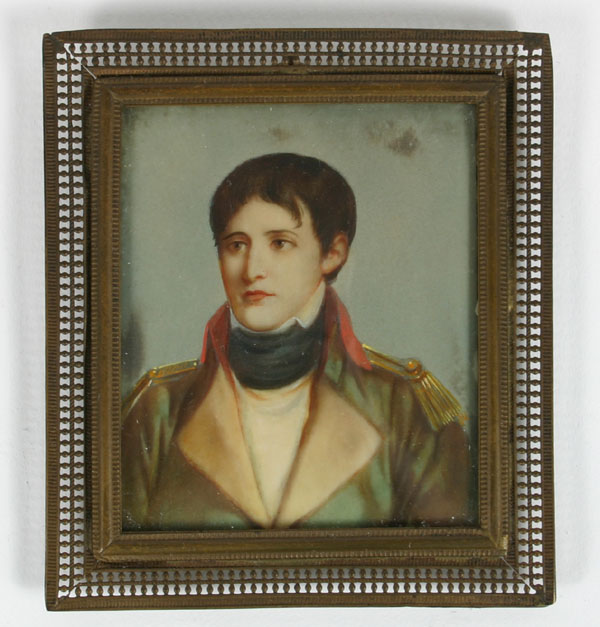 Appraisal: Miniature portrait on ivory of a Napoleonic youth in military