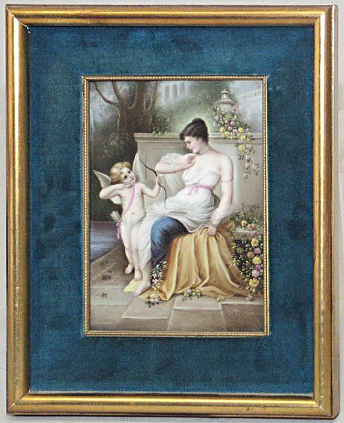 Appraisal: A German porcelain plaque late th early th century The