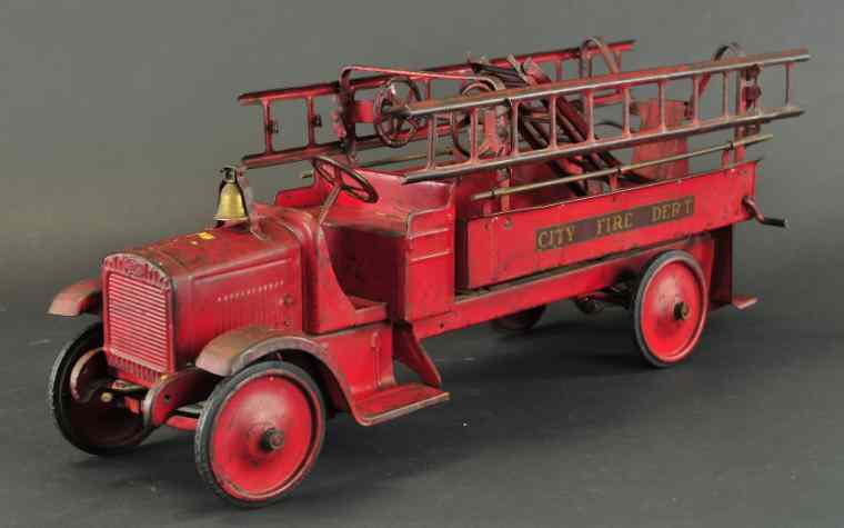 Appraisal: 'STEELCRAFT'' FIRE TRUCK Pressed steel all red open driver's seat