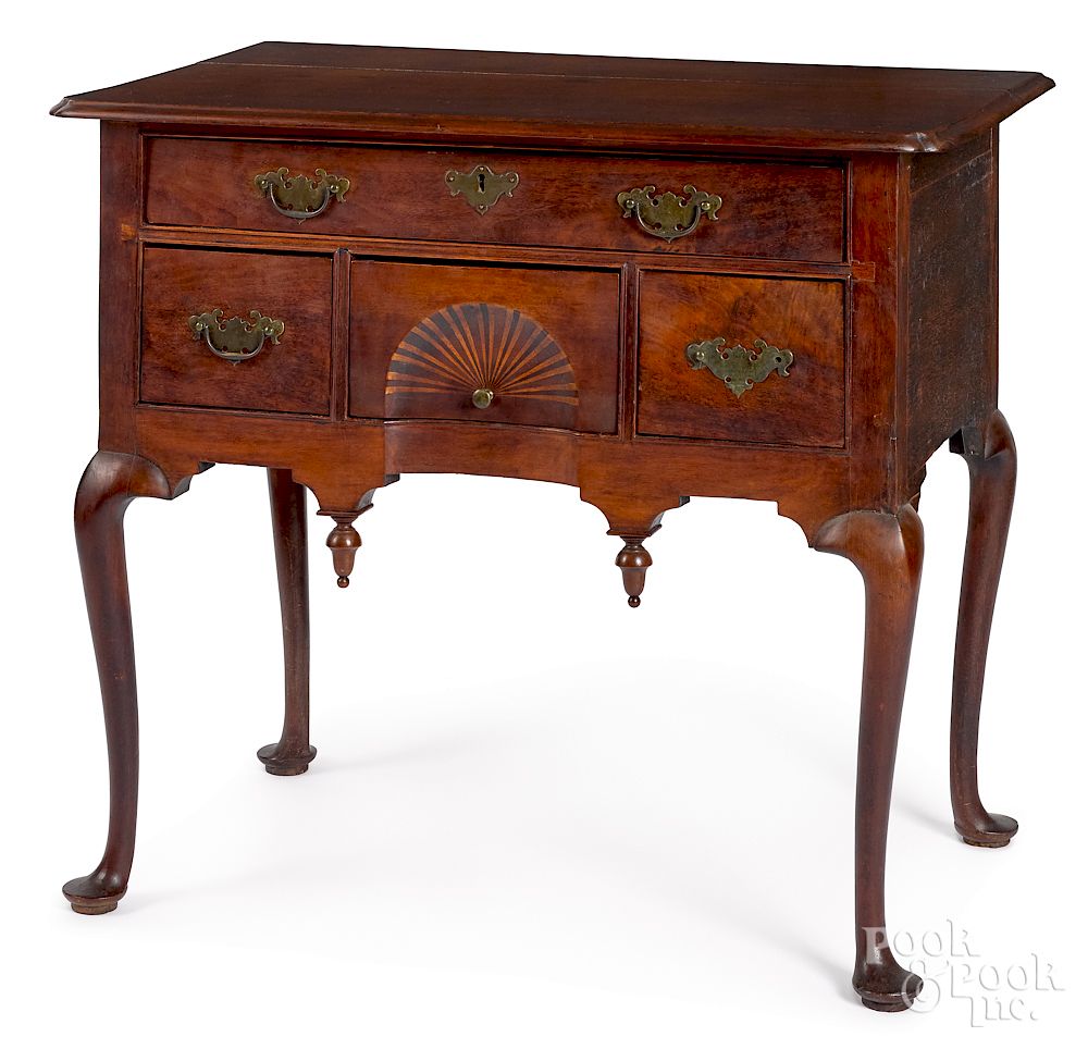 Appraisal: New England Queen Anne walnut dressing table New England Queen