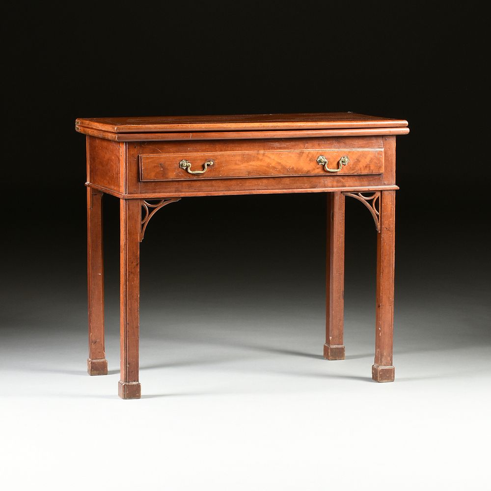 Appraisal: AN AMERICAN CHIPPENDALE CHERRY GATELEG GAME TABLE LATE TH EARLY