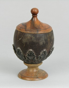 Appraisal: A Continental Treenware Vessel A Continental treenware vessel wit the