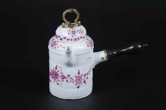 Appraisal: MEISSEN PORCELAIN CHOCOLATE POT Marcolini mark for - Decorated with