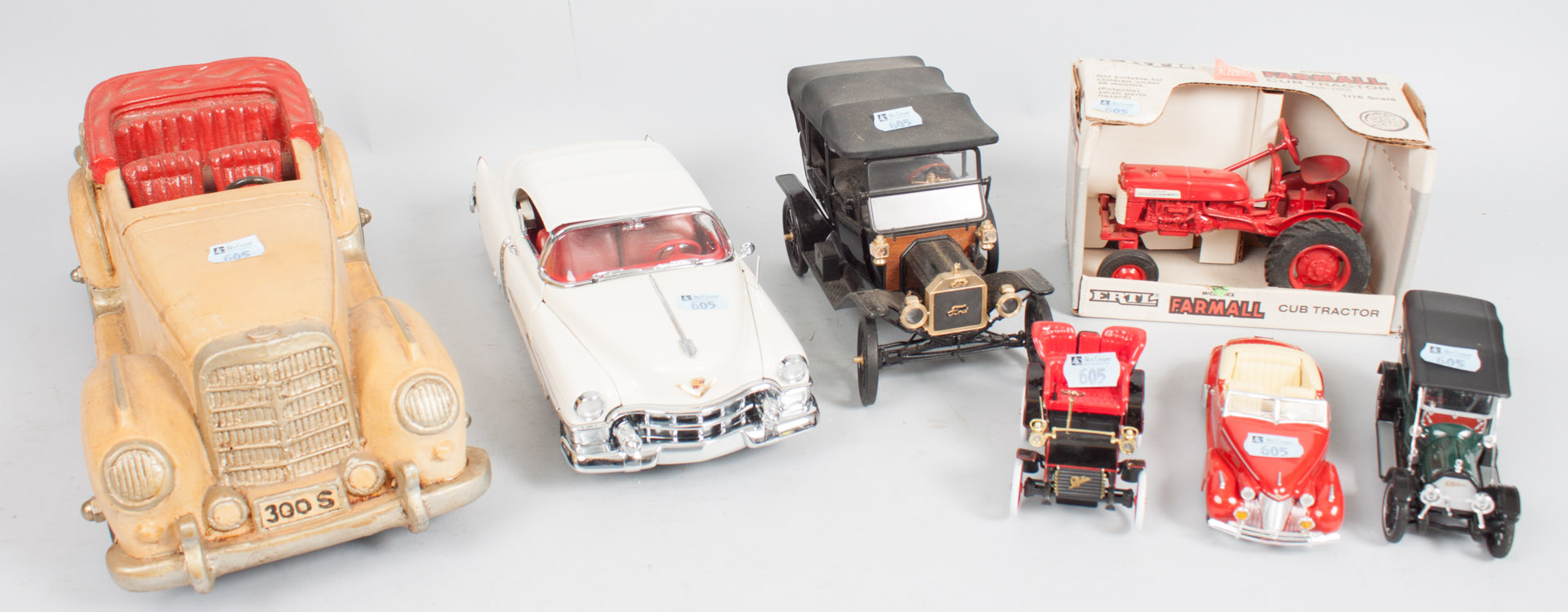 Appraisal: Six assorted collector's cars Ertl tractor