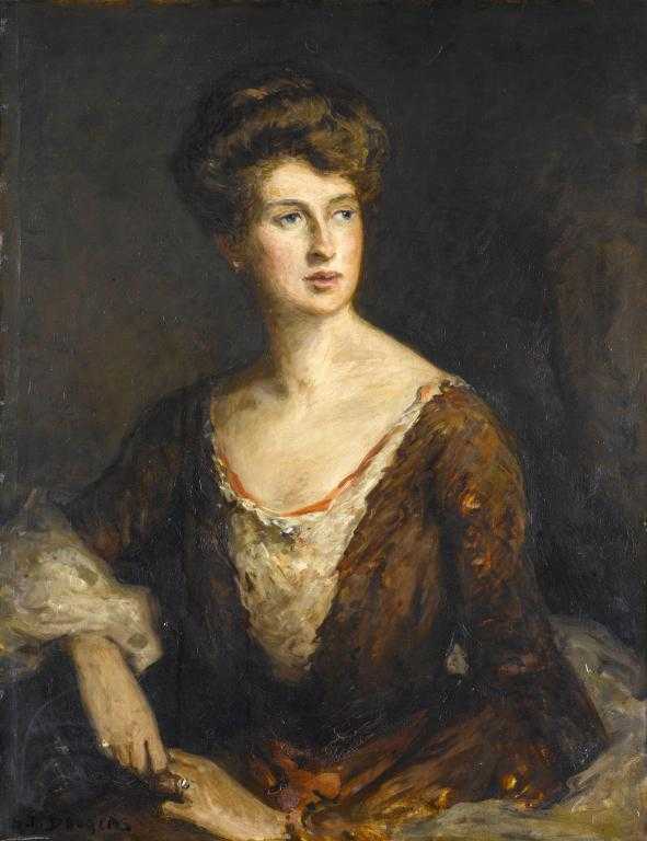 Appraisal: SHOLTO JOHNSTONE DOUGLAS - PORTRAIT OF A LADY half length