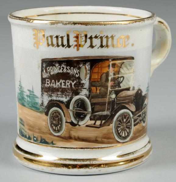 Appraisal: Prince Sons Bakery Shaving Mug Description Stamped World China International