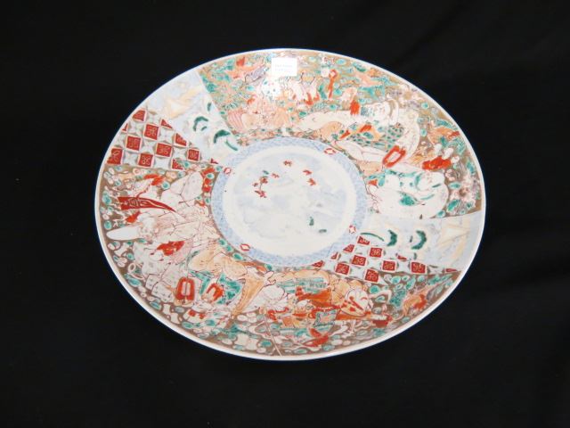 Appraisal: Chinese Imari Porcelain Charger interesting figures throughout landscapes th century