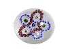 Appraisal: A CLICHY GARLAND PAPERWEIGHT with six canes in rose and