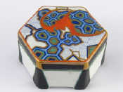 Appraisal: A Kurt Wendler Art Deco style ceramic hexagonal box by