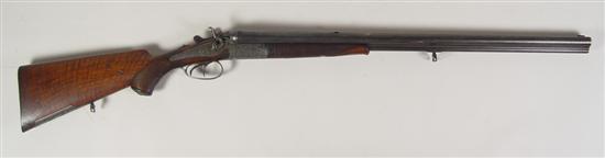 Appraisal: German Drilling Two gauge side-by-side shotgun barrels over single rifle