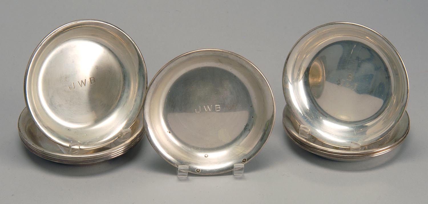 Appraisal: SET OF TEN SAMUEL KIRK SON STERLING SILVER NUT DISHES