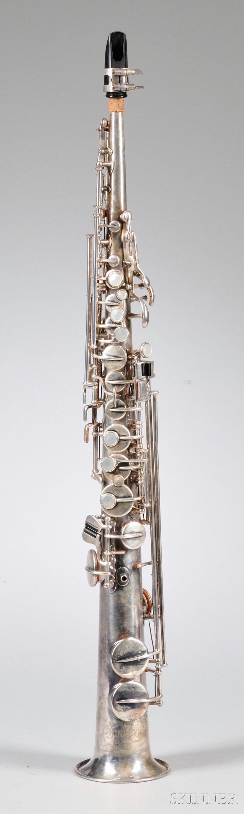 Appraisal: American Soprano Saxophone Buescher Elkhart stamped on the body with