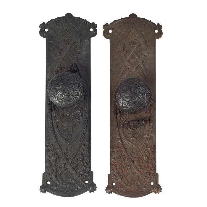 Appraisal: Louis Sullivan door knobs and backplates two from the Guaranty