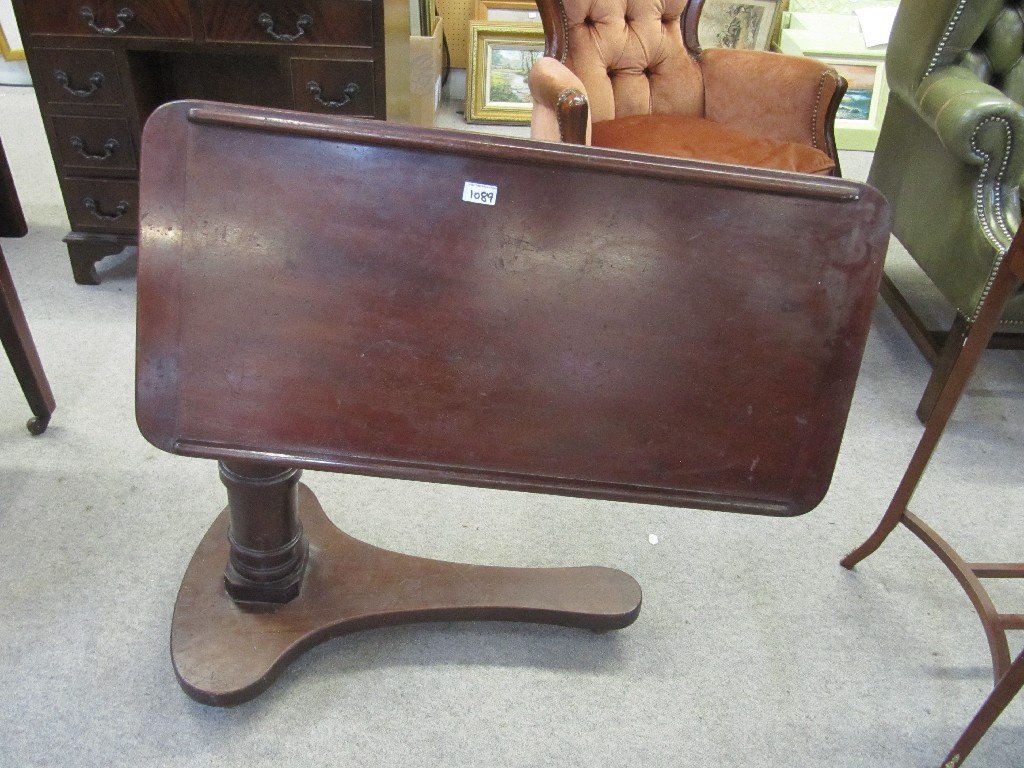 Appraisal: Mahogany adjustable table