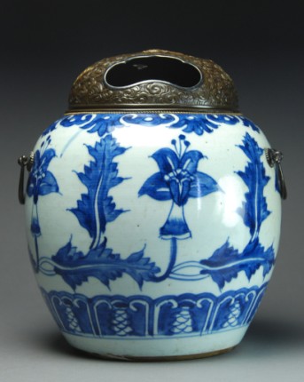 Appraisal: Ovoid form the body of painted in underglaze blue with