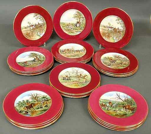 Appraisal: Set of twenty-six Spode Copeland china plates each decorated with