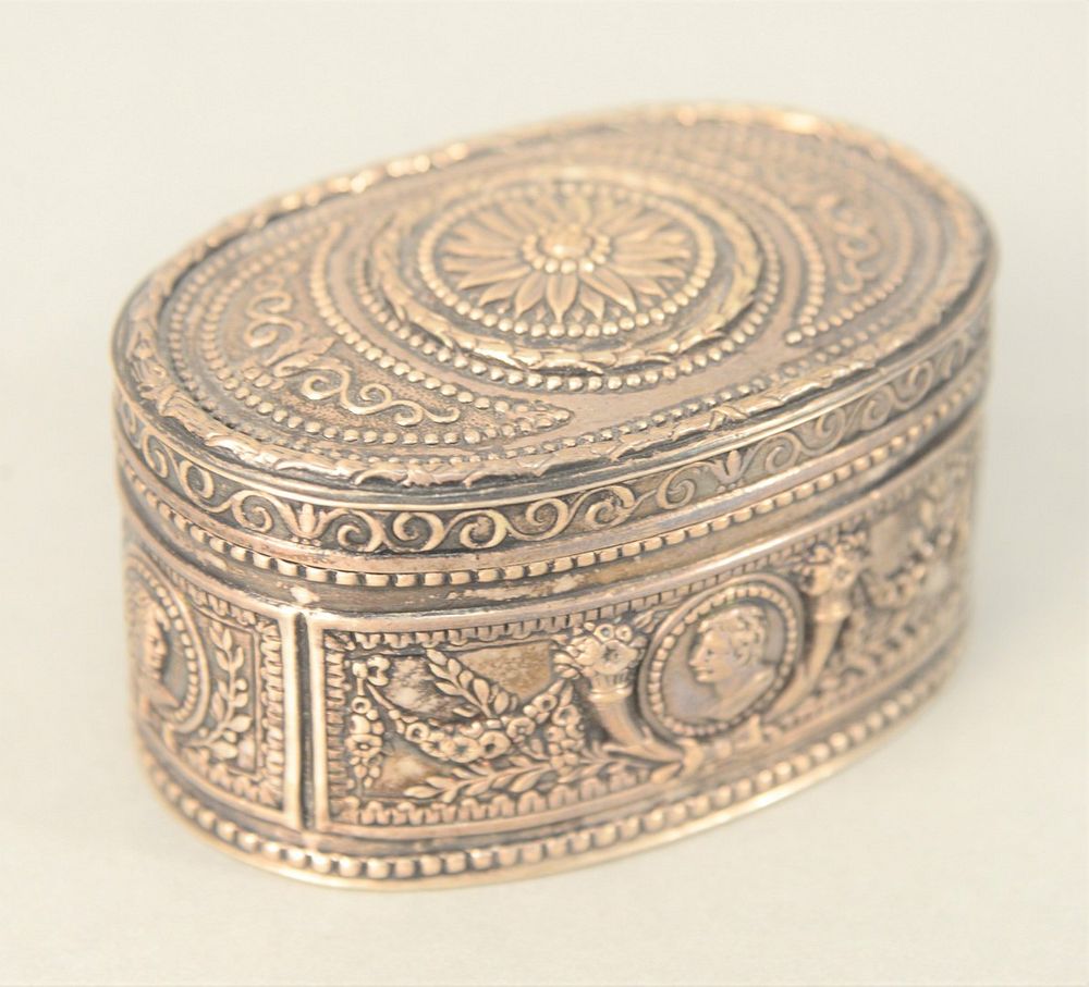 Appraisal: J Kurz Co Hanau Silver Box late th century having