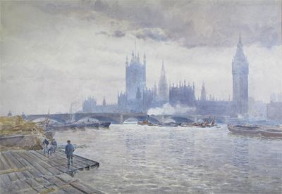 Appraisal: A Turner th Century View of Westminster from the Thames