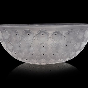 Appraisal: A Lalique Nemours Bowl Second Half th Century Height x