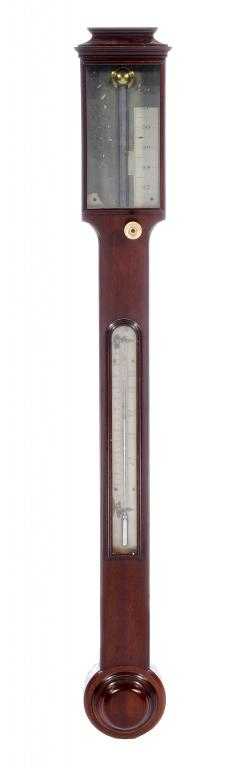 Appraisal: AN EARLY VICTORIAN MAHOGANY STICK BAROMETER signed on the engraved