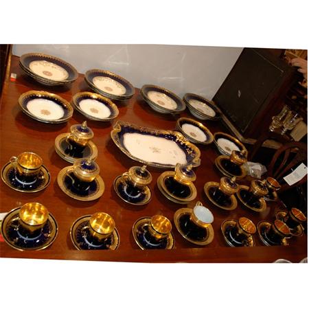 Appraisal: Assembled Gilt Decorated and Porcelain Dinner Service Estimate -