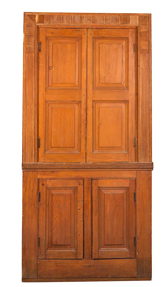 Appraisal: Early s Pine Canadian Built-In Cupboard Shows appropriate wear Is