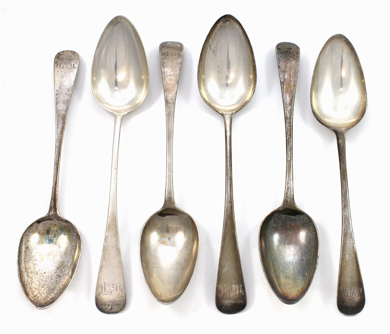 Appraisal: Six various Scottish provincial Old English Pattern tablespoons Aberdeen circa