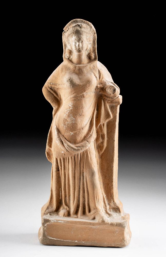 Appraisal: Greek Canosan Terracotta Female Votive Figure Magna Graecia Apulia Canosan