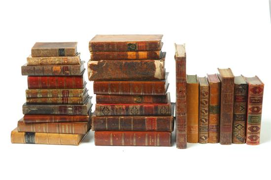 Appraisal: TWENTY-FIVE EARLY LEATHERBOUND VOLUMES