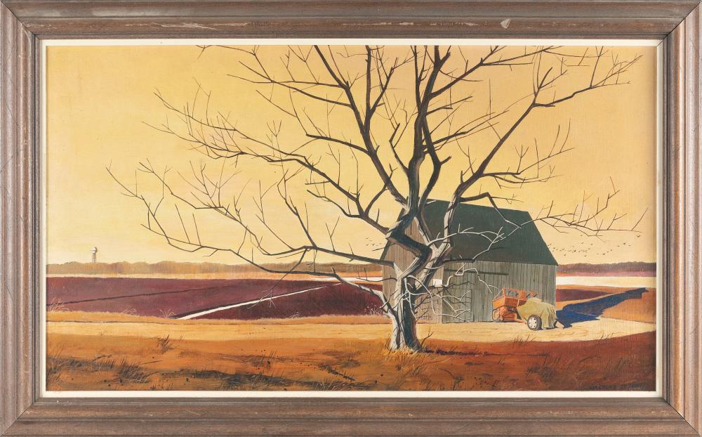 Appraisal: VAN CREWS JR MARYLAND TH CENTURY CRANBERRY BOG WINTER ACRYLIC