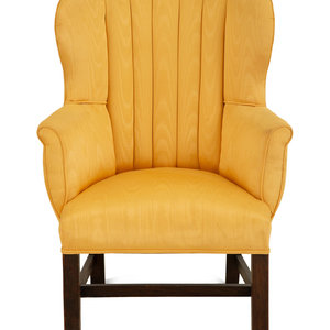 Appraisal: A George I Mahogany Armchair th Century newly upholstered in