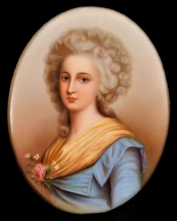 Appraisal: Hutchenreuther Princess Elisabeth Porcelain Plaque Germany th Century Portrait of