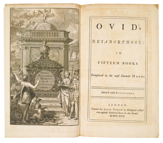 Appraisal: OVIDIUS NASO PUBLIUS Ovid's Metamorphoses translated by the Most Eminent