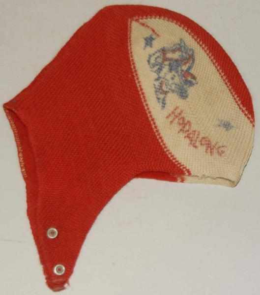 Appraisal: Scarce Hopalong Cassidy Knit Hat w Ear Covers Has depiction