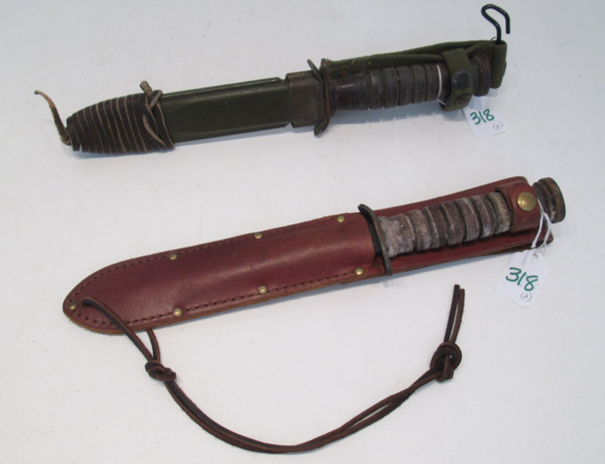 Appraisal: TWO U S MODEL M FIGHTING KNIVES the first a