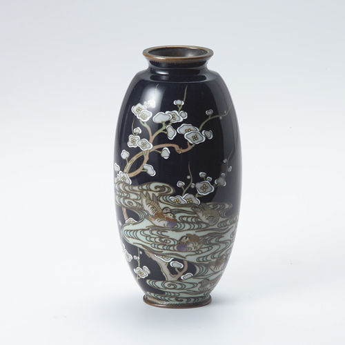 Appraisal: Japanese Meiji period cloisonn vase with a slender ovoid form