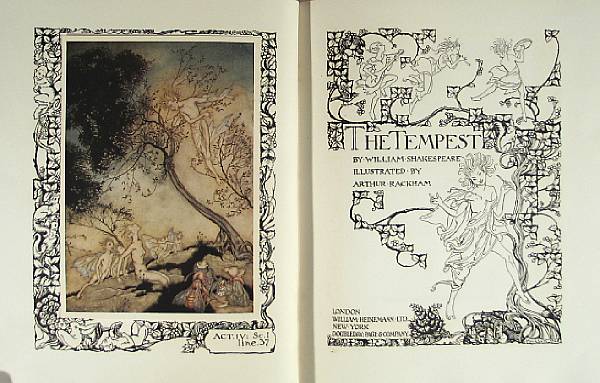 Appraisal: Art Illustration amp Fine Press Shakespeare William The Tempest London