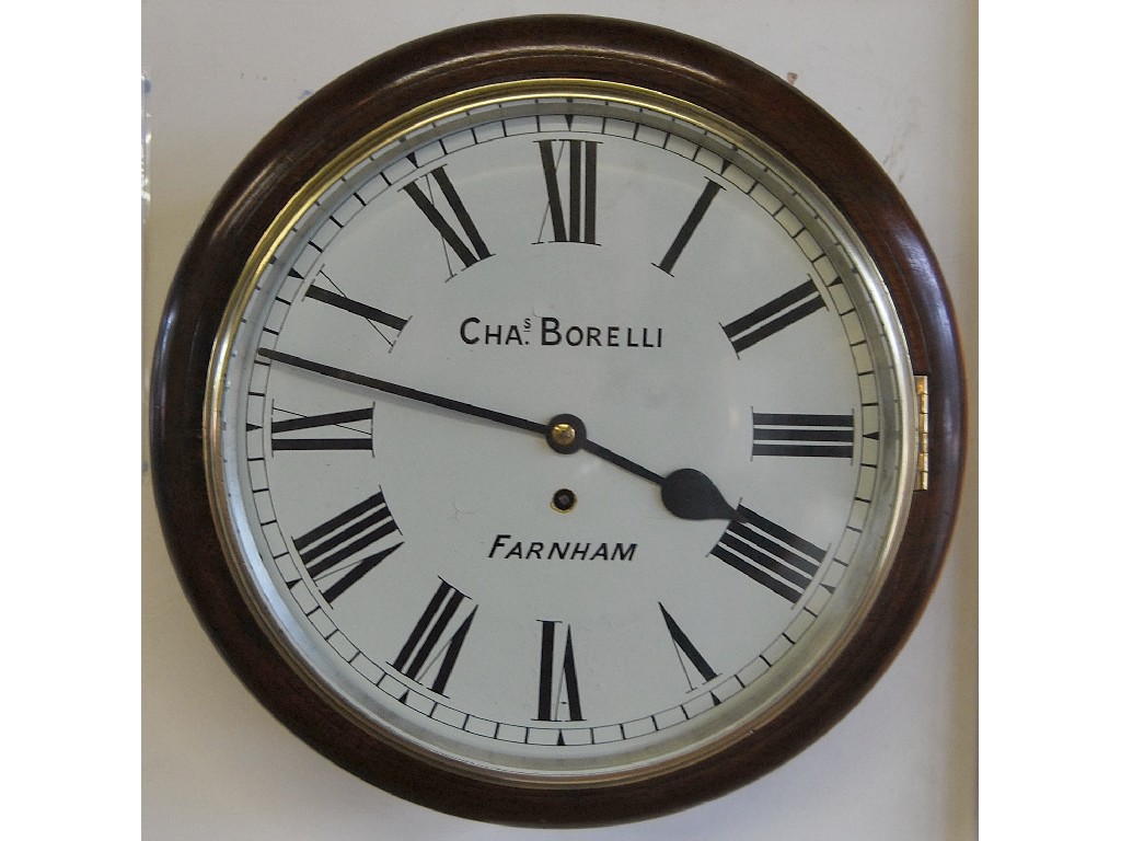 Appraisal: A th century mahogany cased dial clock having a single