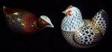 Appraisal: Two Royal Crown Derby paperweights Hen date mark LVIII with