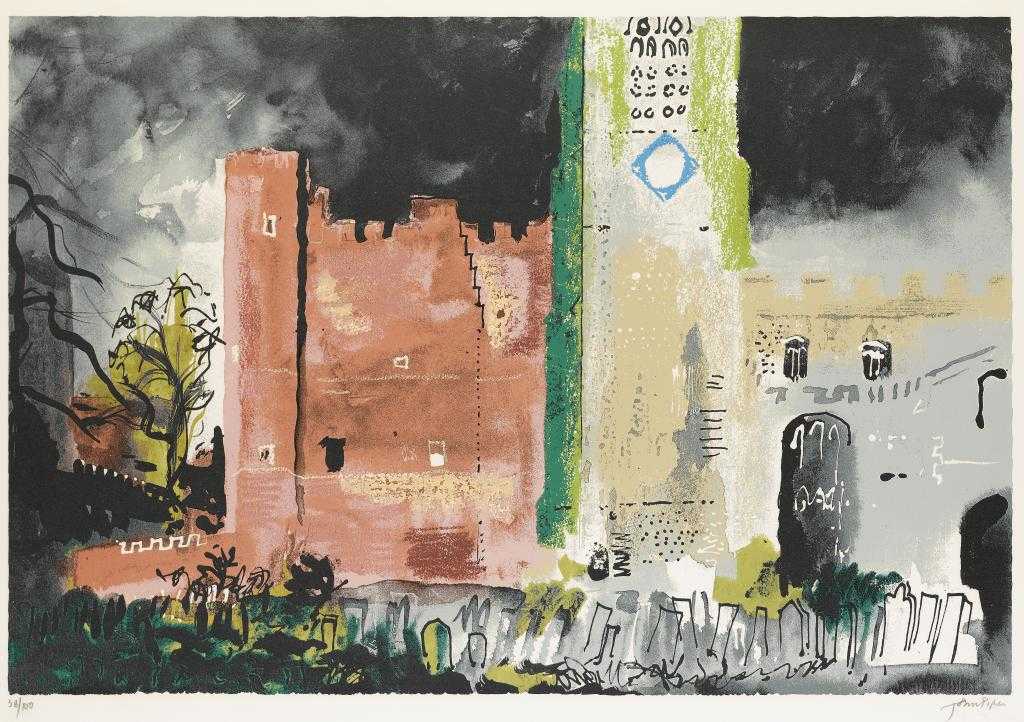 Appraisal: JOHN PIPER CH - BUCKDEN IN A STORM L screenprint