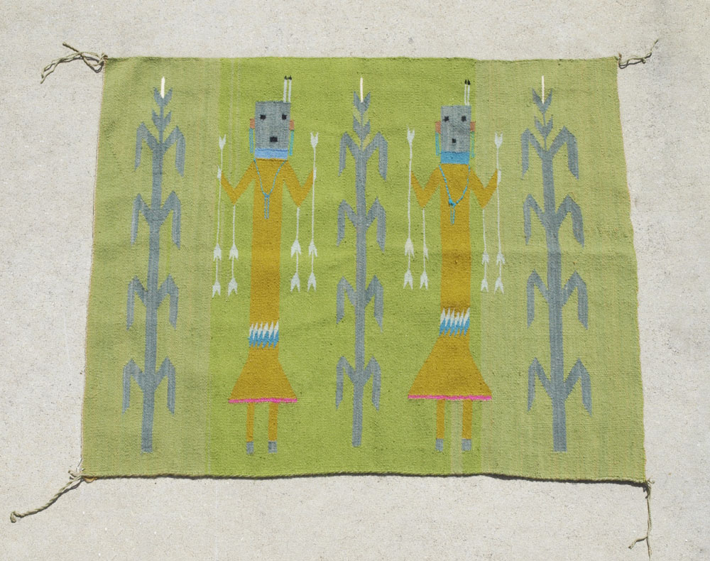 Appraisal: MODERN NAVAJO HAND WOVEN SMALL RUG '' x '' This